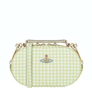 Rare Vivienne Westwood Green Re-Gingham Kathy Oval Camera Bag